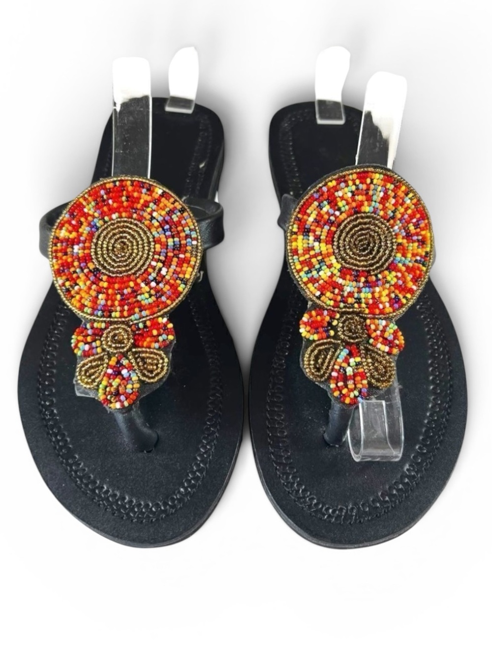 African Maasai Beaded Leather Sandals